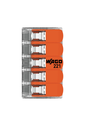 Conector derivatie 5 fire, max. 4 mmÂ² (25 buc.) - WAGO 221-415