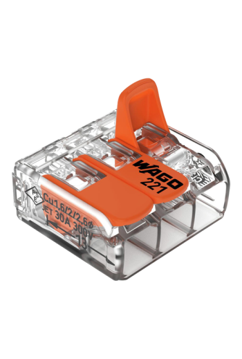 Conector derivatie 3 fire, max. 6 mmÂ² (30 buc.) - WAGO 221-613