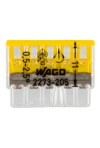 Conector compact de imbinare, 5 fire, max. 2.5 mmÂ² (100 buc.) - WAGO 2273-205