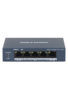 Switch 4 porturi PoE Gigabit, 1 port Hi-PoE, 1 port uplink 1G - HIKVISION DS-3E0505HP-E