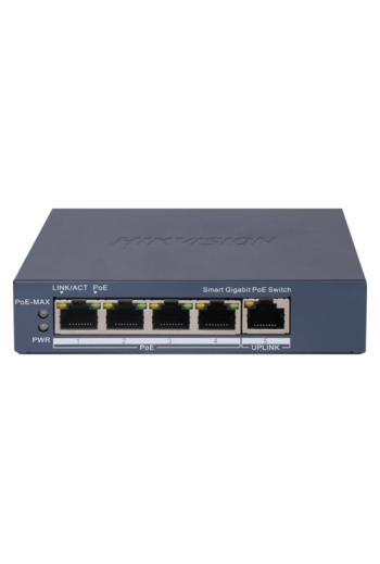 Switch 4 porturi Gigabit PoE, 1 port Uplink, Management - HIKVISION DS-3E1505P-EI