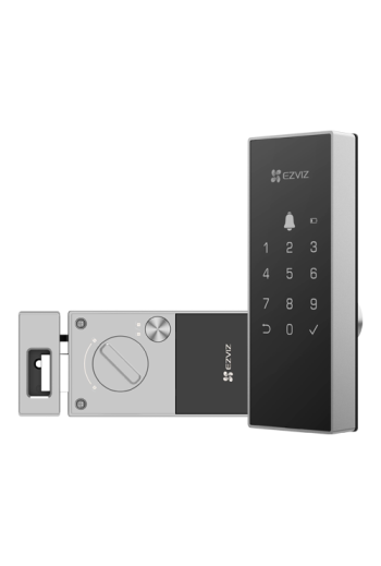 Yala inteligenta, Wi-Fi, sonerie incorporata, verificare status inchidere, alarma anti-furt, gri - EZVIZ CS-DL03(WP)-Grey
