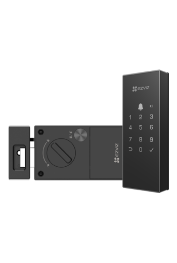 Yala inteligenta, Wi-Fi, sonerie incorporata, verificare status inchidere, alarma anti-furt - EZVIZ CS-DL03(WP)-Black
