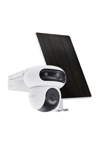 Camera IP PT Dual-Lens 4MP + panou solar 8W, Wi-Fi6, Baterie 10.400 mAh, Audio, IR 35M - EZVIZ CS-HB90/SP(2x4MP)