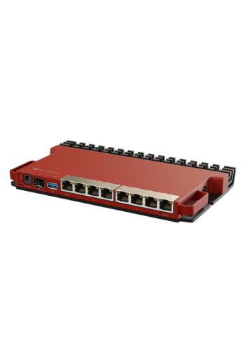 Router 8 porturi Gigabit, 1 port PoE IN, 1 port PoE Out, SFP 2.5G, NAND, USB, 1U - MikroTik L009UiGS-RM