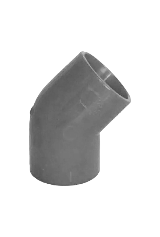 Racord ABS 45Â° gri pentru teava de 25 mm, 10 bucati - Honeywell PIP-006-G