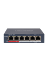 Switch 4 x RJ45 10/100 Mbps PoE, 2 x RJ45 10/100 Mbps, Unmanaged - HIKVISION DS-3E0106P-E-M