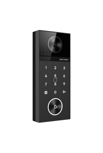 Panou exterior videointerfon TCP/IP 4MP, IR 3m, PIN, PoE, M1, IP65 - HIKVISION DS-KV6124-E1