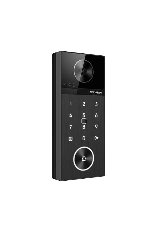 Panou exterior videointerfon TCP/IP 4MP, IR 3m, PIN, PoE, M1, IP65 - HIKVISION DS-KV6124-E1
