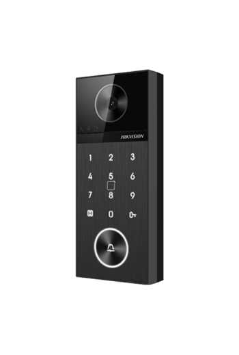 Panou exterior videointerfon TCP/IP 4MP, IR 3m, PIN, PoE, M1, IP65 - HIKVISION DS-KV6124-E1