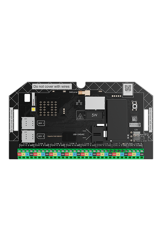 Centrala alarma Superior Hub Hybrid 2, Ethernet, fara carcasa - AJAX SuperiorHubHybrid2(NC)