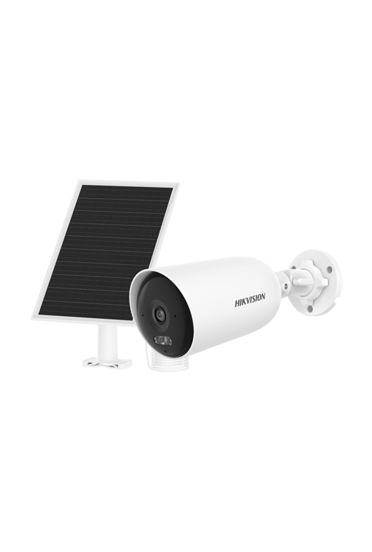 Camera 4G 4MP cu panou solar, lentila 2.8mm, IR 30m, WL 30m, Audio, IP66 - HIKVISION DS-2CFS04-4G-2.8mm