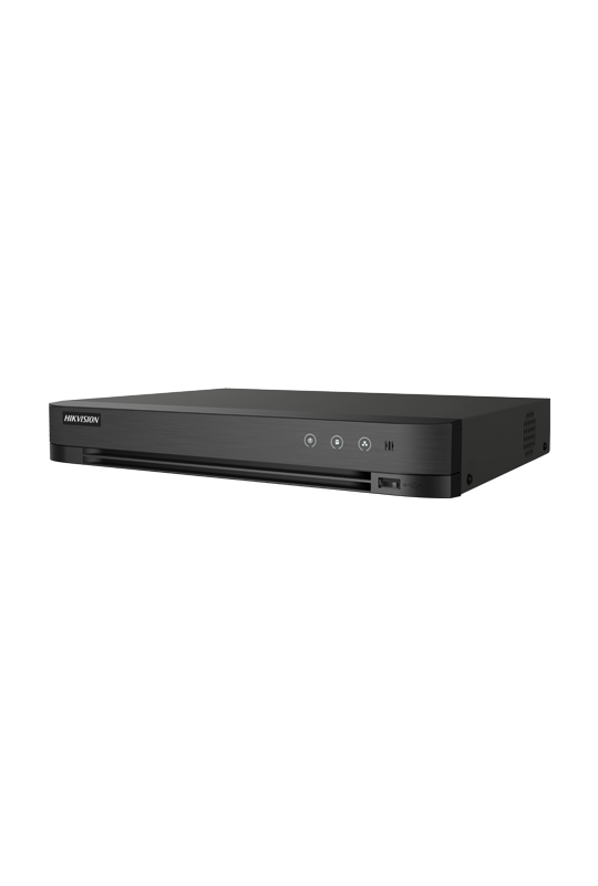 DVR AcuSense 4 ch., 5MP + 4 ch. IP 4K, Audio bidirectional, Alarma, 1U - HIKVISION iDS-7204HUHI-M1-XT(4A+4-1ALM)