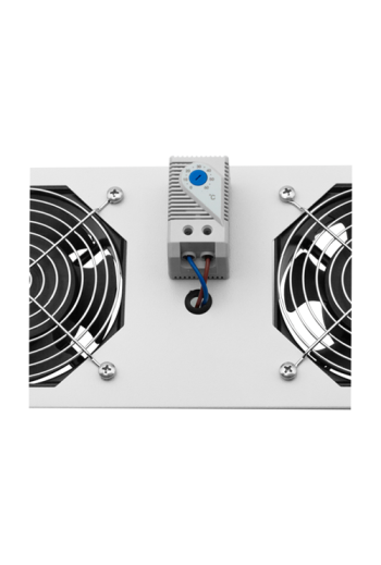 Modul 2 ventilatoare pentru rack SBW/EXIP55 19', cu termostat, RAL 7035 - ASYTECH Networking ASY-FAN-EXIP55-THM-2F