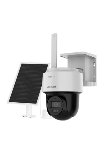 Camera PT 4G 4MP cu panou solar, lentila 4mm, IR 30m, WL 30m, Audio, IP66 - HIKVISION DS-2CFSP4-4G-4mm
