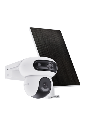 Camera IP PT Dual-Lens 4MP + panou solar 8W, Wi-Fi6&4G, Baterie 10.400 mAh, Audio, IR 35M - EZVIZ CS-HB90x/SP(4MP+4MP,W4GA)
