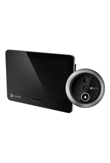 Vizor electronic smart, Wi-Fi, 4K, monitor tactil 5.5', sonerie, audio, acumulator 7100 mAh - EZVIZ CS-EP4-Sliver
