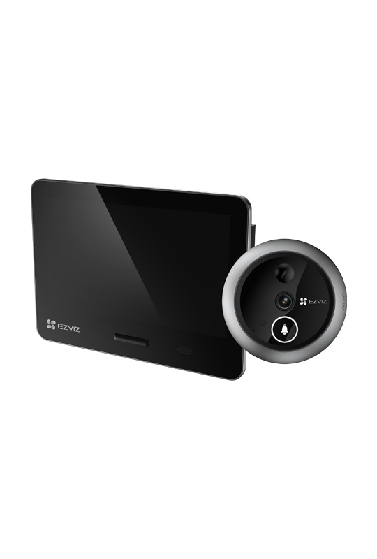Vizor electronic smart, Wi-Fi, 4K, monitor tactil 5.5', sonerie, audio, acumulator 7100 mAh - EZVIZ CS-EP4-Sliver