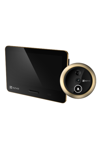 Vizor electronic smart, Wi-Fi, 4K, monitor tactil 5.5', sonerie, audio, acumulator 7100 mAh, Auriu - EZVIZ CS-EP4-Gold