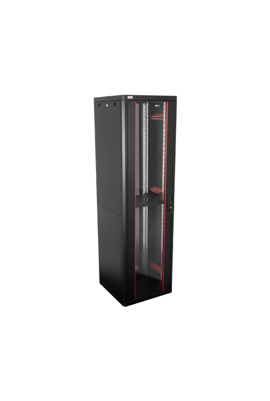 Rack de podea PRO SERIES 42U 19'' 600x600, capacitate 1000 kg, RAL 9005, asamblat ASY-42U-6060PRO