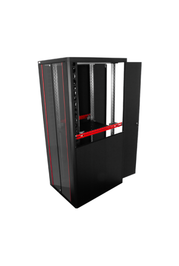 Rack de podea PRO SERIES 42U 19'' 800x1000, capacitate 1000 kg, RAL 9005, asamblat ASY-42U-80100PRO