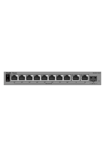 Switch L2, 10 x RJ45 1G (8 x PoE+), 1 x SFP 1G, Putere PoE 70W, Cloud Management - Ruijie Reyee RG-ES211GS-LP