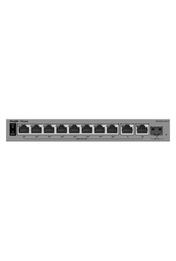 Switch L2, 10 x RJ45 1G (8 x PoE+), 1 x SFP 1G, Putere PoE 120W, Cloud Management - Ruijie Reyee RG-ES211GS-P