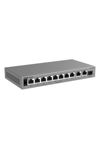 Switch L2, 10 x RJ45 1G (8 x PoE+), 1 x SFP 1G, Putere PoE 120W, Cloud Management - Ruijie Reyee RG-ES211GS-P