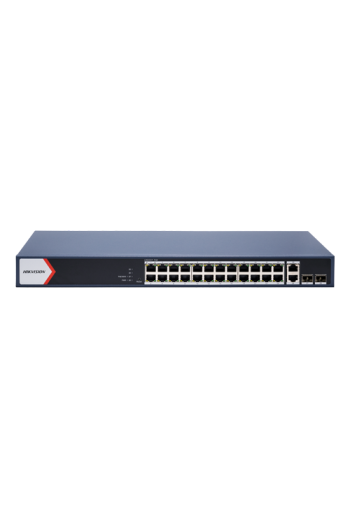 Switch 24 x RJ45 1G PoE, 2 x RJ45 1G, 2 x SFP 1G, Smart Management - HIKVISION DS-3E1528P-EI