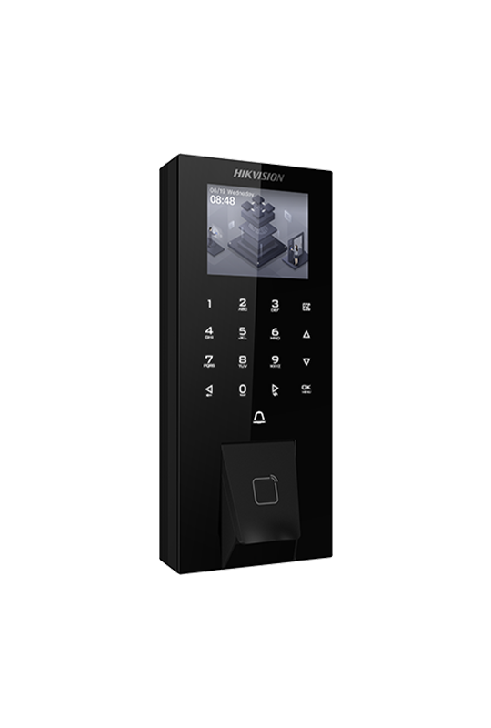 Terminal control acces, LCD 2.4 inch, PIN/M1/Amprenta, Wie. 26/34, RS485, Bluetooth, Wi-Fi - HIKVISION DS-K1T807MBFWX-E1