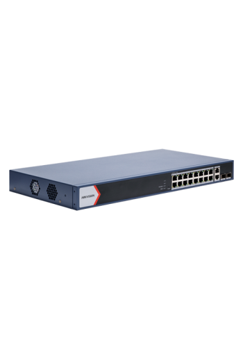 Switch 16 x RJ45 1G Smart PoE 230W, 2 x RJ45 1G, 2 x SFP 1G, Smart Management - HIKVISION DS-3E1520P-EI
