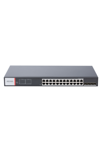 Switch 24 x RJ45 1G, PoE  480W, 4 x 90W, 20 x 30W, 4 x SFP 1G, Smart Management, NO POWER - HIKVISION DS-3T1528HP-SI-24P4F-No Po