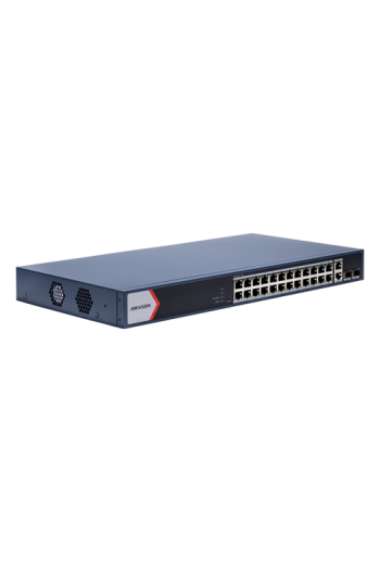 Switch 24 x RJ45 1G Smart PoE 230W, 2 x RJ45 Gigabit, 2 x SFP Gigabit, Smart Management - HIKVISION DS-3E1528P-EI-M