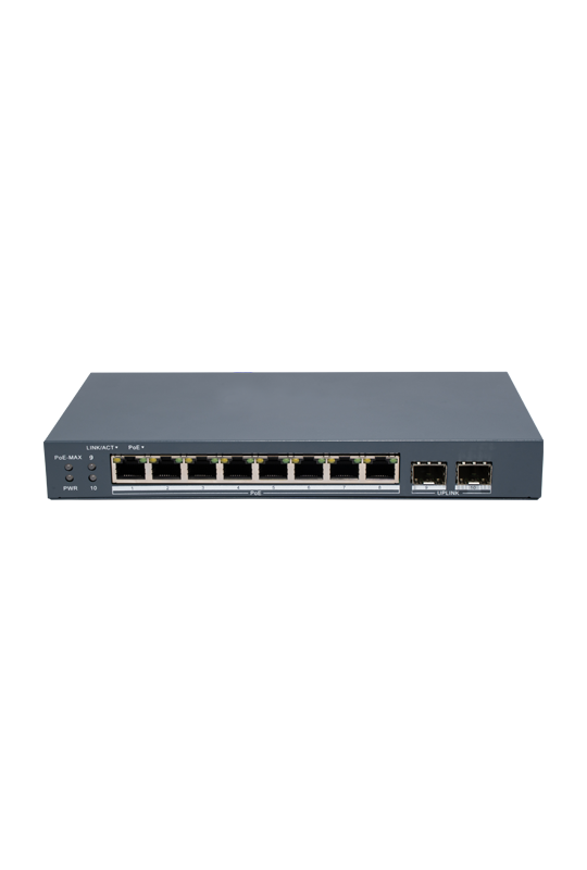 Switch 8 x RJ45 1G Smart PoE 80W, 2 x SFP 1G, Smart Management - HIKVISION DS-3E1510P-EI-M-8P2F