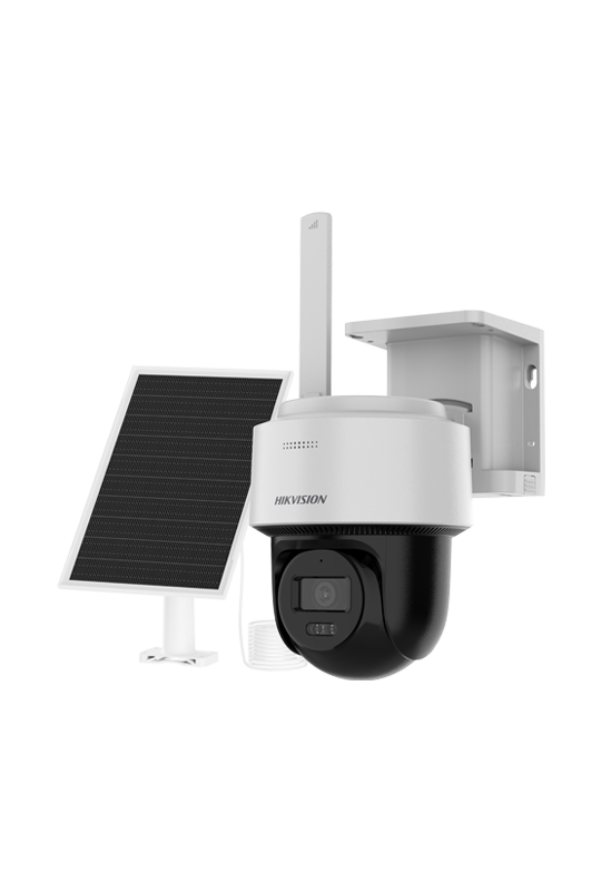 Camera IP PT, 4G, 4MP, 2.8mm, IR/WL 30m, Audio, Smart Tracking, panou solar, IP66 - HIKVISION DS-2CFSP4-4G-2.8mm