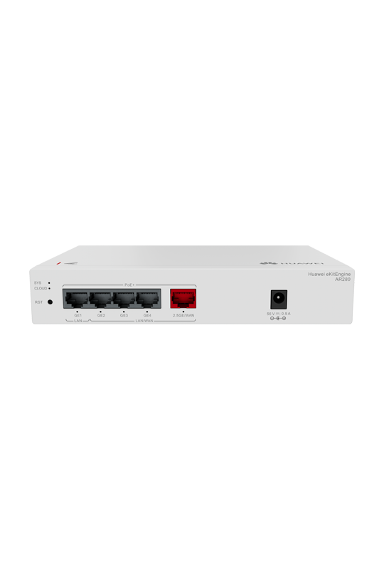 Router AR280, 1 x RJ45 2.5G, 4 x RJ45 1G, WAC integrat, PoE 41W - Huawei eKit AR280