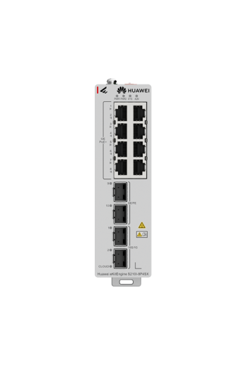 Switch industrial L2, 8 x RJ45 1G PoE+, 2 x SFP 1G, 2 x SFP+ 10G, PoE 240W, Cloud Management - Huawei eKit S210I-8P4SX
